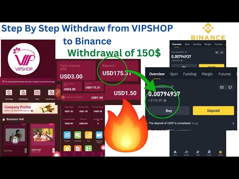 VIPSHOP EARNING APP: STEP BY STEP WITHDRAWAL OF 150$ FROM VIPSHOP TO BINANCE TRC20 WALLET😱😱😱🔥🔥