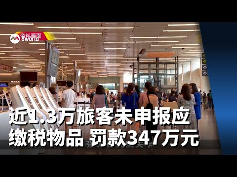 近1.3万旅客未申报应缴税物品 我国关税局罚款347万元