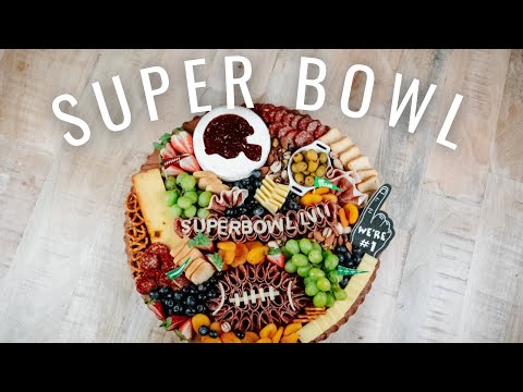 SUPER BOWL- FOOTBALL CHARCUTERIE BOARD