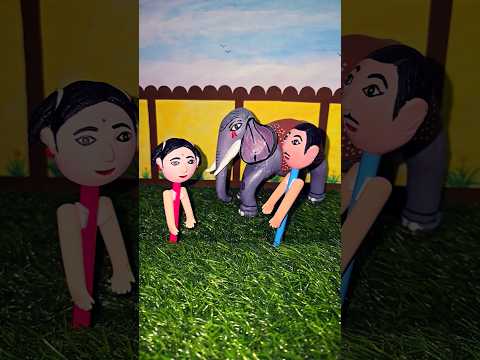 Anaya or papa ne dekho kaise ki hathi ki care #clayart #cartoon #emotional #emotionalstory