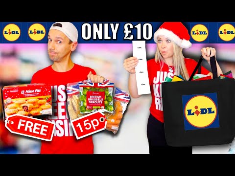 Can we BUY our CHRISTMAS DINNER for ONLY £10 from Lidl? 😮 grocery haul