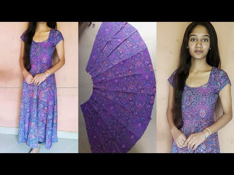 anarkali suit cutting and stitching /anarkali dress cutting and stitching/ umbrella frock cutting