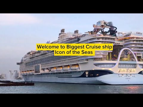 Icon of the Seas making her Grand entrance in Miami FL #iconoftheseas #royalcaribbean  #biggestship