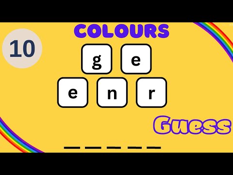 Colours for kids | Guessing Game | Word Scramble