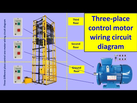 How to Control a 3-Phase Motor from 3 Different Places | Control Wiring Diagram