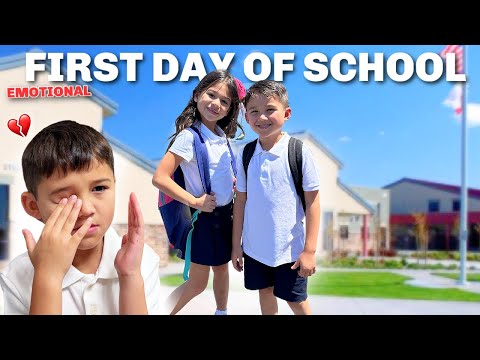 FIRST DAY of 1st grade & 3rd grade! & putting my LAST baby to bed as a 2 YR old! *EMOTIONAL