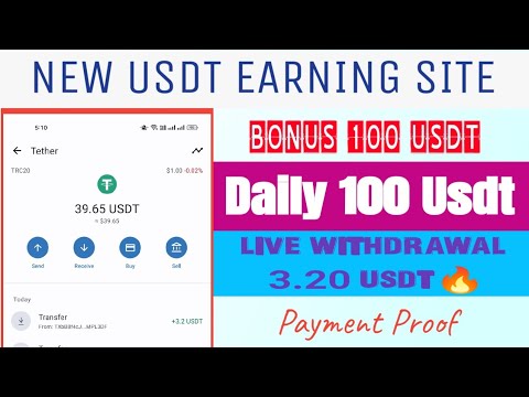 New USDT Investment Website | Free $.50 Daily | Usdt Shopping Site | USDT Mining App