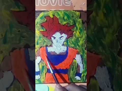 GOKU on glass painting 😋🤤#shots #trending