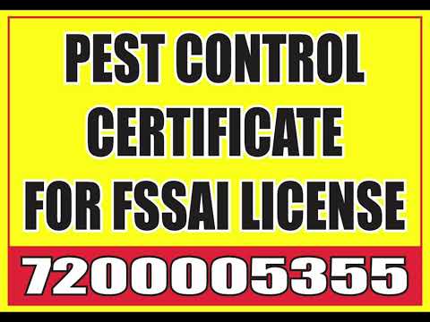 How to Get Pest Control Certificate for FSSAI Registration in Chennai / Pest Control Certificate