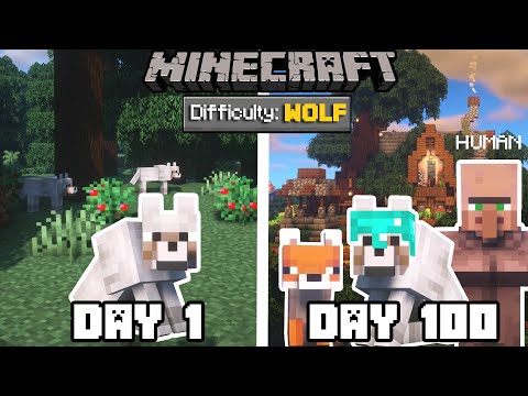 I Survived 100 DAYS as a WOLF in MINECRAFT... Here's what happened