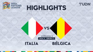 HIGHLIGHTS - Italia vs Bélgica | UEFA Nations League 2024 | TUDN