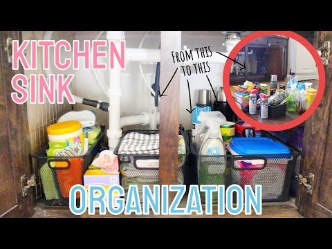 KITCHEN ORGANIZATION - UNDER THE SINK // ORGANIZE WITH ME // DENAE LYNN