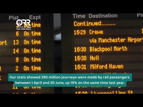 390 million rail journeys between 1 April and 30 June 2023 and more news from ORR