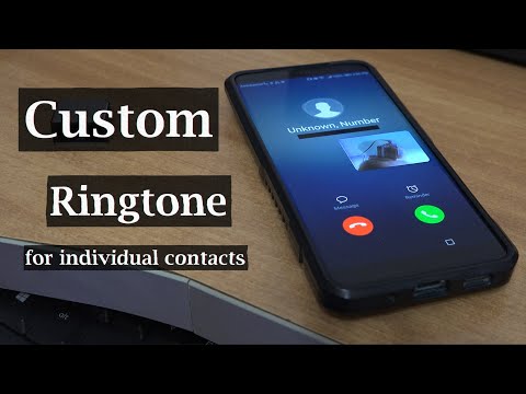 how to set custom ringtone for different contacts