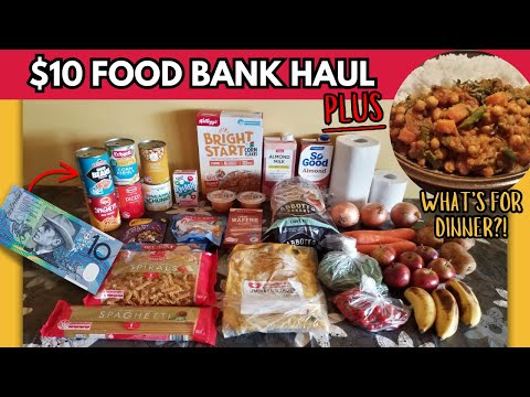 FOOD BANK HAUL! Friday's $10 Food Pantry Haul PLUS Our Dinner: Queensland Australia - February 2024