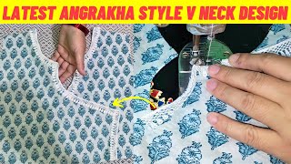 Mastering Angrakha Neck Design With Lace: A Step-by-Step Cutting and Stitching Guide