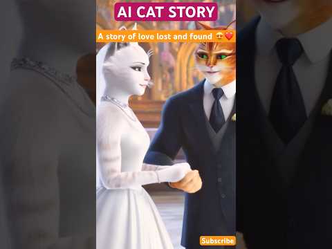 AI Cat STORY of Love lost and found 😻❤️ #shorts #ai #catvideos