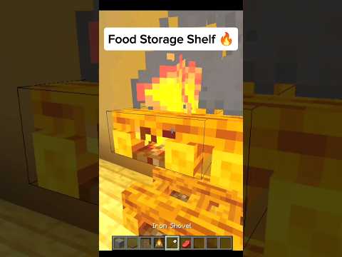 Food Storage Shelf in Minecraft. #shorts #minecraft #ytshorts