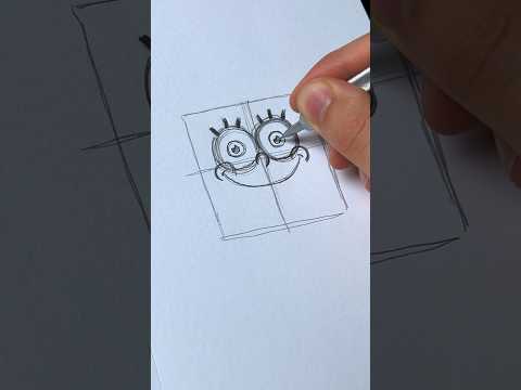 Drawing ASMR🎧 SpongeBob! How to Draw… (#shorts)