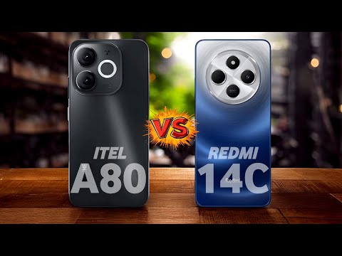 itel A80 Vs Redmi 14C || Full Comparison ⚡