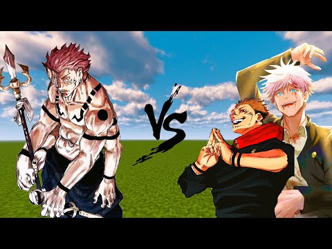 Gojo Satoru(School) And Sukuna(15 Fingers) Vs Sukuna True Form