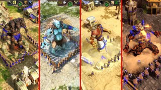 All TITANS Attacking The Enemy - Age of Mythology Retold