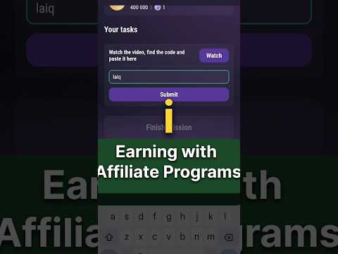 Earning with Affiliate Programs Tapswap code Tapswap Earning with Affiliate Programs code today