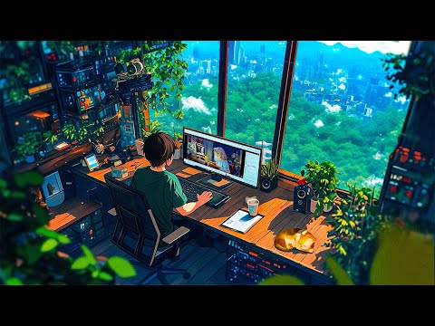 Upbeat Lofi Radio with Nature Workspace 📚 Study Music for Deep Concentration