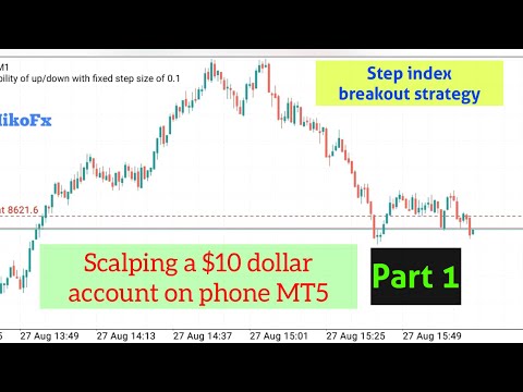 Scalping a $10 account on phone MT5//step index breakout strategy[part 1]