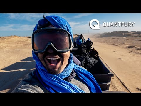 Hitchhiking IRON ORE Train Across SAHARA Desert | Quantfury Expeditions