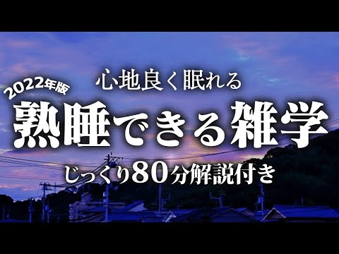 【睡眠用 雑学】熟睡できる雑学【リラックス】ゆっくりと眠りに沈める雑学をまとめました♪