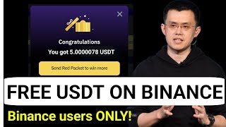 FREE USDT ON BINANCE | CLAIM 5USDT DAILY FOR FREE | MAKE MONEY ONLINE #freeusdtbinance