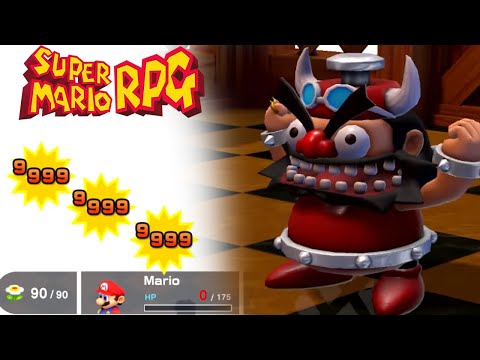 Booster Boss Fight and Ze Cake Post Game Refight - Super Mario RPG REMAKE!