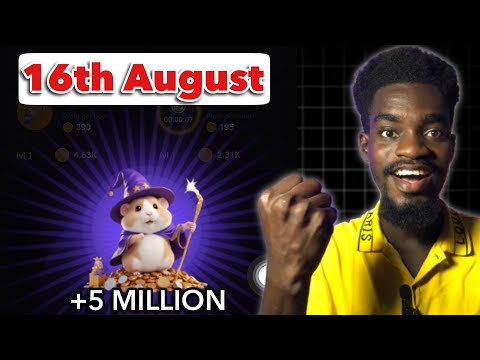 How To UNLOCK 16th August Hamster Daily Combo Cards Today  and CLAIM your 5MILLION HAMSTER COIN