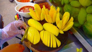 Watermelon, Mango, Pineapple, Papaya, and more! Amazing Fruit Cutting Skills! Cambodian Street Food