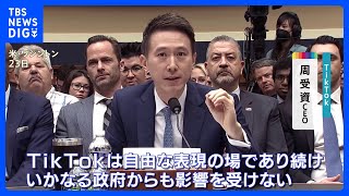 TikTokのCEO　米公聴会で中国への情報提供を否定｜TBS NEWS DIG