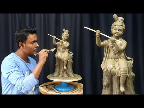 Bal Krishna murti making with clay | bal gopal murti banana | clay art