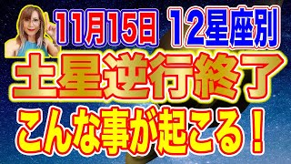 11月15日土星逆行修了こんな事が起こる12星座別【新時代占星術師新開マキ】