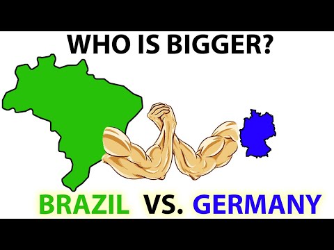 Who is bigger, GERMANY vs. BRAZIL! True Size of GERMANY vs. BRAZIL comparison!