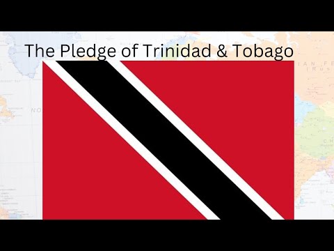 The National Pledge of Trinidad & Tobago with Words || Words on screen.