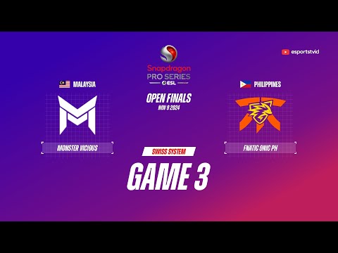 Monster Vicious vs Fnatic ONIC PH GAME 3 Snapdragon Pro Series Season 6 | FNOP VS MV ESPORTSTV