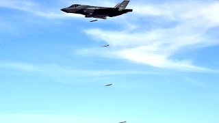 F-35 drops SDB x8 times in a row