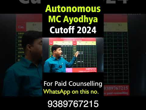 Autonomous Medical College Ayodhya Cutoff #neet2024 #shorts #chandrahassir