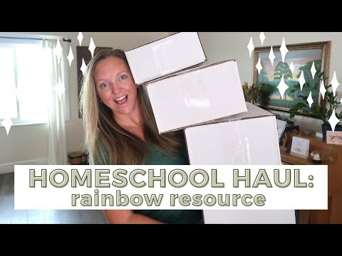 HOMESCHOOL HAUL || HIGH SCHOOL RAINBOW RESOURCE HAUL + UNBOXING