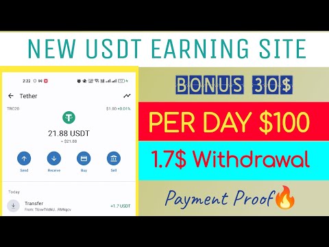 New USDT Earning Website | Invest $9 | Withdraw Instantly $1.7 | Daily Withdrawals usdt