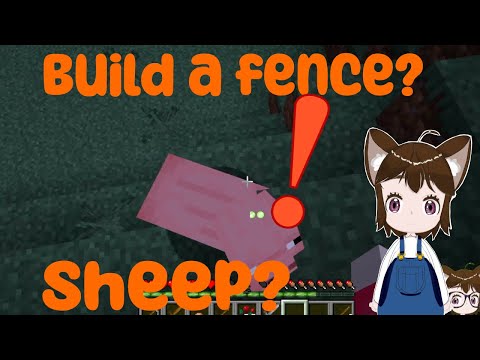 Zuzu finally gets to build a Minecraft fence and grow a field !