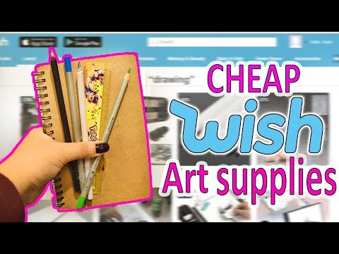 WHAT A MESS...Trying CHEAP WISH Art Supplies