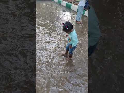 she loves to play and splash water | junia 18 months old