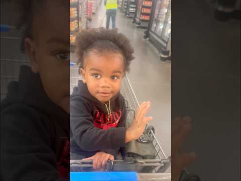 Grocery run with Royal, He knows everyone  #familyvlog #funny #baby #toddler #shopping #fyp #babyboy