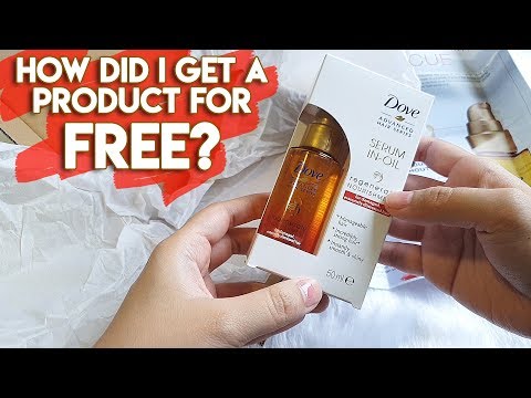 How to get FREE stuffs for NEW YOUTUBERS. Unboxing of DOVE HAIR SERUM-IN-OIL by TRYANDREVIEW